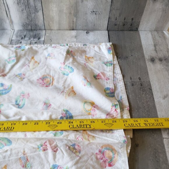 Vintage Talbots 2 PC Nightshirt and Shorts PJ's Pastel Hat Pattern - Size L - Picture 6 of 8